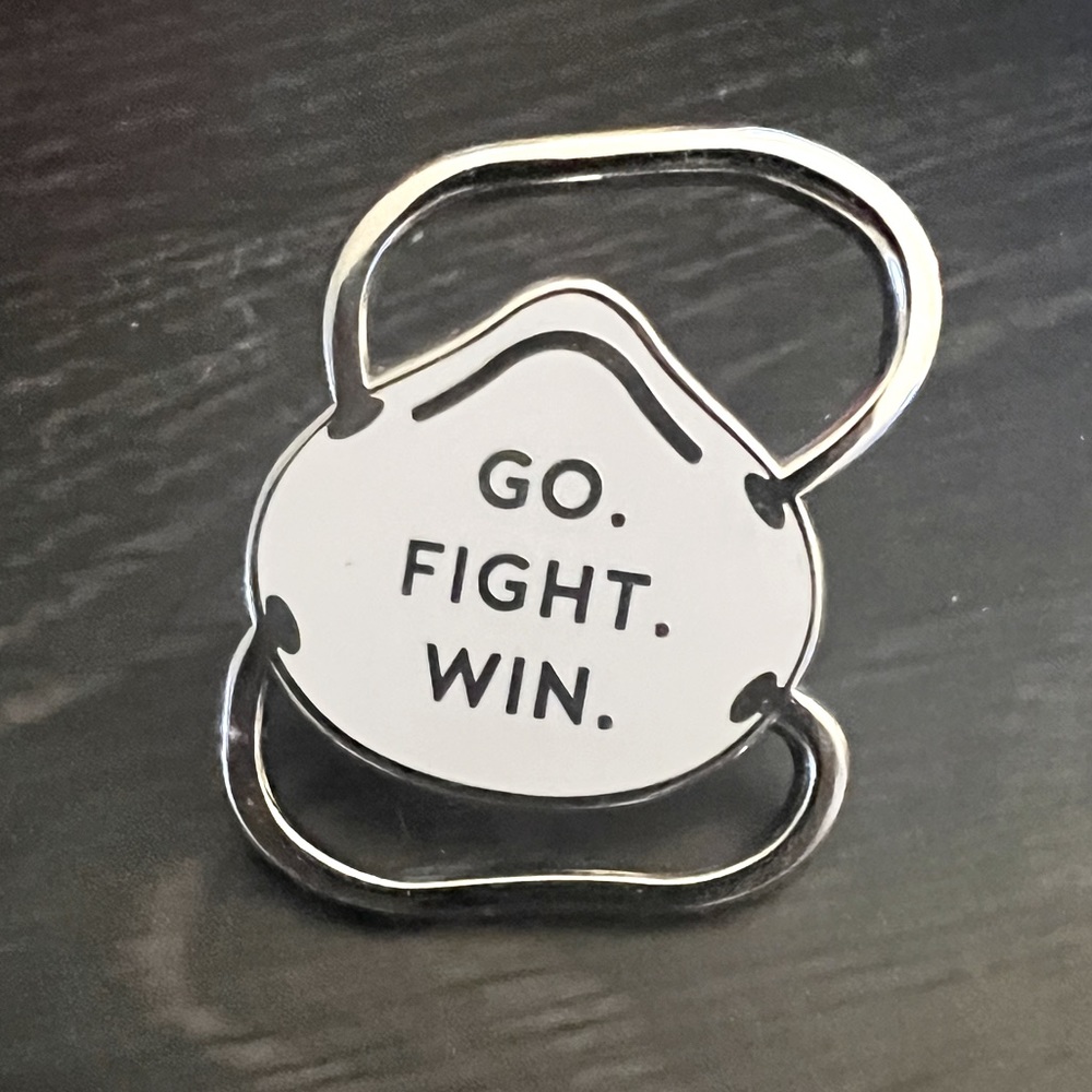 V Coterie - 😷 Enamel Pin N95 Mask “Go. Fight. Win.”